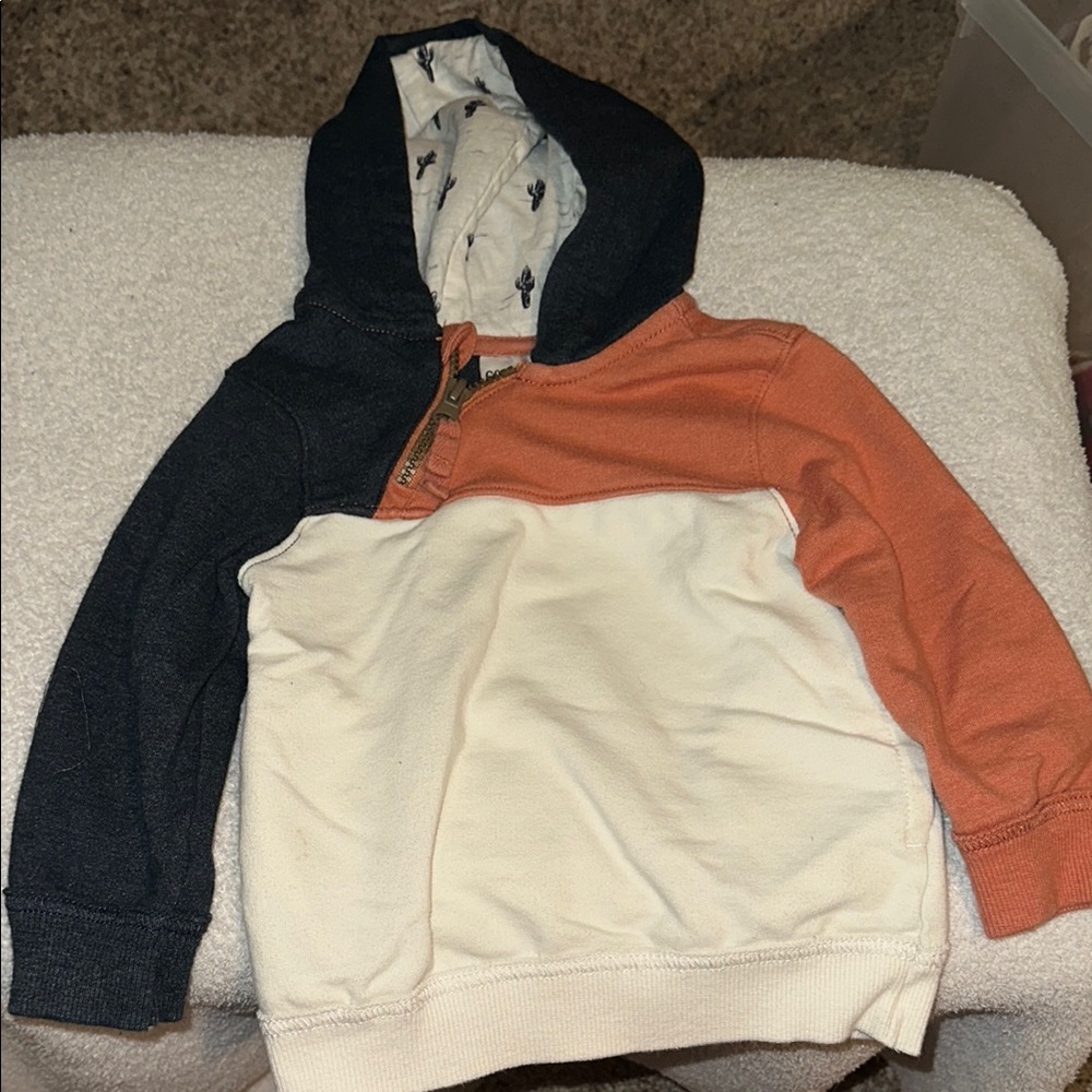 OshKosh B'gosh Navy and Orange Kids Hoodie